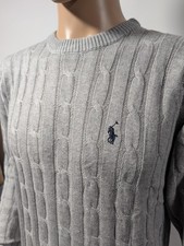 Mens Ralph Lauren Grey Cable